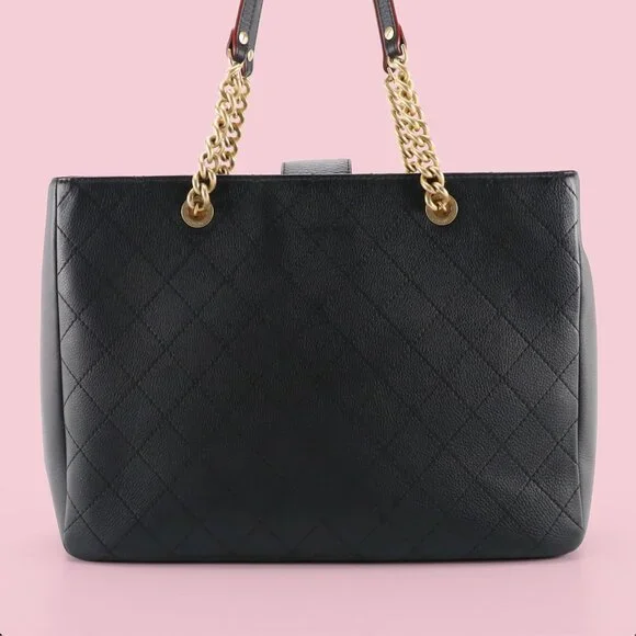 Chanel Black Calfskin Stitched Archi Chic Large Shopping Tote - Picture 4 of 12